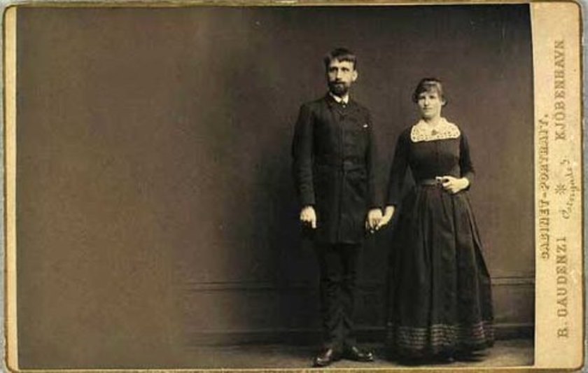 Harald Slott-Møller og Agnes Rambusch fotograferet af R. Gaudenzi, København 1886. Det Kgl. Bibliotek, Portrætregistranten.
