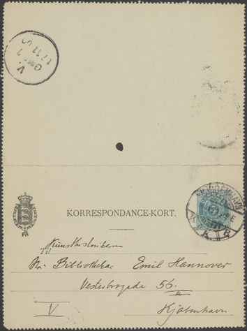 Kasse 87. EH 0061 J Rohde til E Hannover 1900-11-16 1