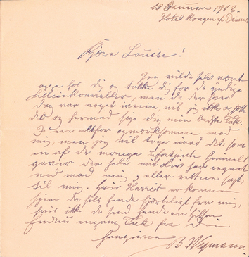 28.1.1913, BW til Louise Melchior