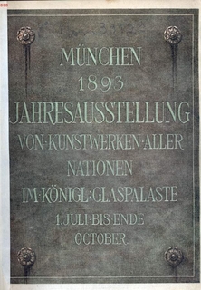 München 1893 Jahresausstellung von Kunstwerken aller Nationen. Katalogforside