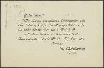 Kasse 62. EH 0262 R. Christiansen til E. Hannover januar-maj 1917 2