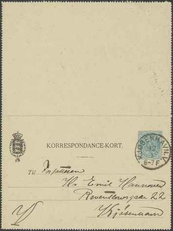 Kasse 89. EH 0364 H. Slott-Møller til E. Hannover 1891-01-11 1