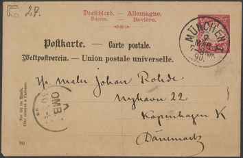 Kasse 144. EH 0109 E. Hannover til J. Rohde 1890-03-06 1