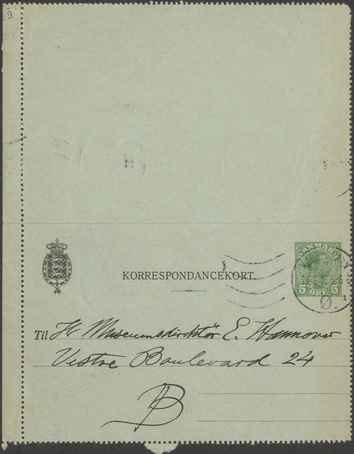 Kasse 89. EH 0119 J Skovgaard til E Hannover 1918-03-15 1