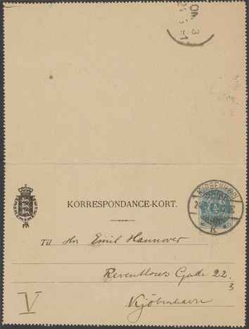Kasse 86. EH 0091 J. Rohde til E. Hannover 1891-03-24 1