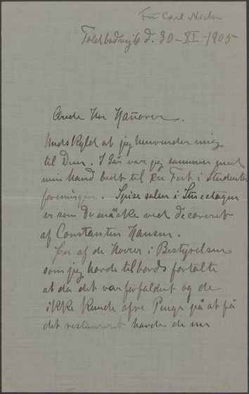 Kasse 83. EH 0082 Anne Marie Carl Nielsen til E. Hannover 1905-11-30 1