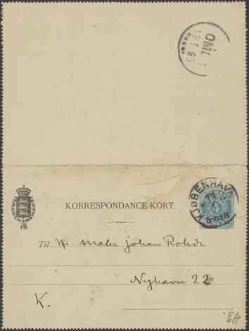 Kasse 146. EH 0123 E Hannover til J Rohde 1895-01-18 1