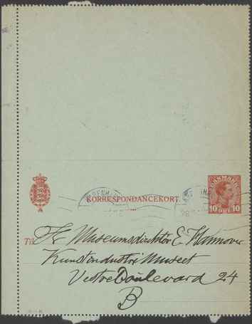 Kasse 89. EH 0145 J Skovgaard til E Hannover 1919-11-28 1