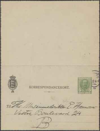 Kasse 89. EH 0075 J Skovgaard til E Hannover 1912-11-17 1