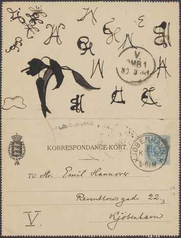 Kasse 86. EH 0095 J. Rohde til E. Hannover 1890-03-29 1