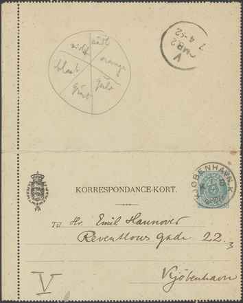 Kasse 86. EH 0161 J. Rohde til E. Hannover 1892-04-07 1