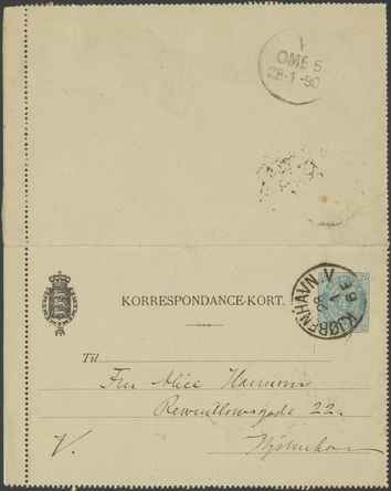 Kasse 89. EH 0295 A. og H. Slott-Møller til E. Hannover 1890-01-28 1