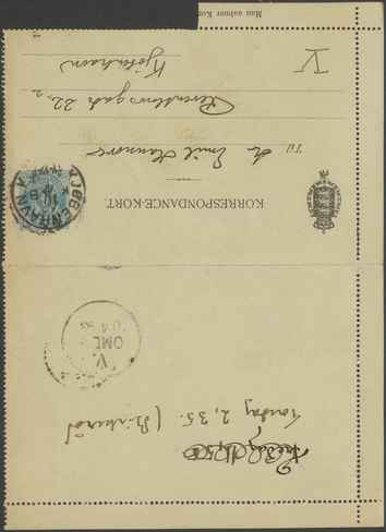 Kasse 86. EH 0210 J. Rohde til E. Hannover 1893-04-10 1