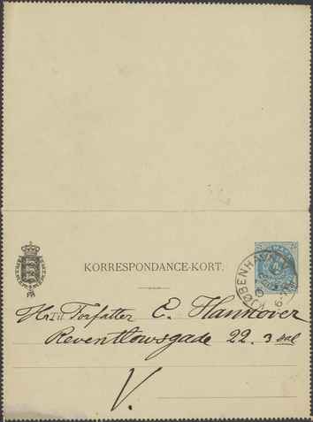 Kasse 89. EH 0008 J Skovgaard til E Hannover 1893-03-12 1