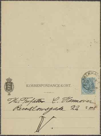 Kasse 89. EH 0012 J Skovgaard til E Hannover 1893-03-17 1