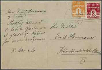 Kasse 62. EH 0254 R. Christiansen til E. Hannover 1909-12-31 1