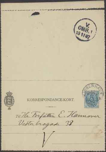 Kasse 89. EH 0020 J Skovgaard til E Hannover 1897-11-12 1