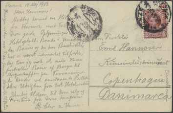 Kasse 62. EH 0257 R. Christiansen til E. Hannover 1913-05-19 1