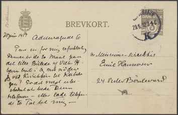 Kasse 59. EH 0023 A Bramsen til E Hannover 1917-06-30 1