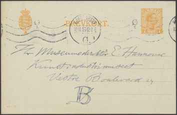 Kasse 89. EH 0143 J Skovgaard til E Hannover 1919-11-13 1