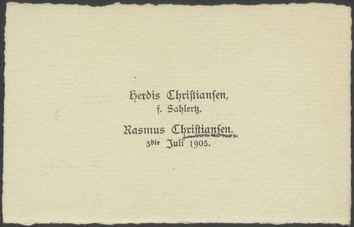 Kasse 62. EH 0241 R. Christiansen til E. Hannover 1903-07-03 1