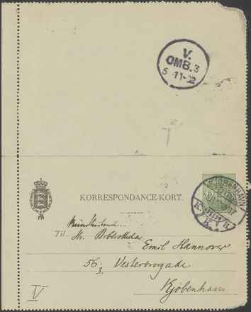 Kasse 87. EH 0122 J Rohde til E Hannover 1902-11-05 1